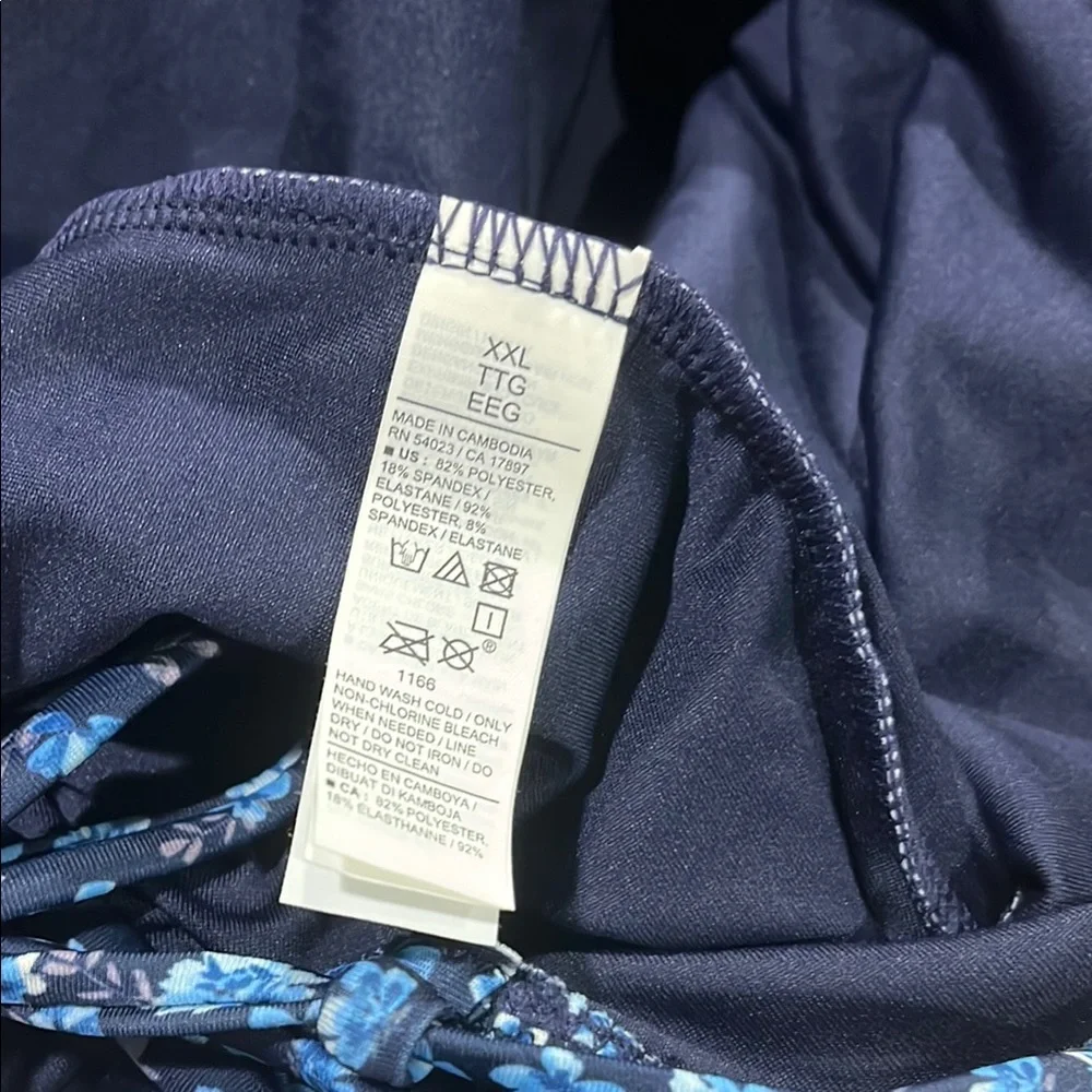 Old Navy Classic Blue One Piece Swimsuit‎ with Sweetheart Neckline XXL plus size